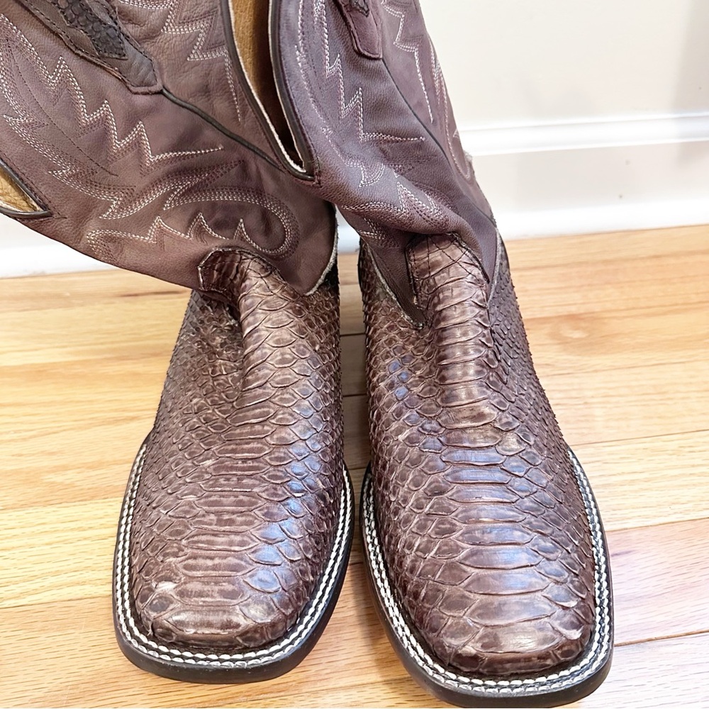 CODY JAMES MEN'S EXOTIC SNAKE WESTERN BOOTS - BROAD SQUARE TOE - Picture 9 of 11